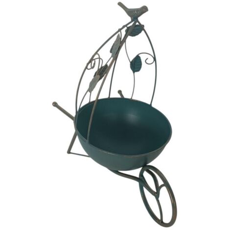 Garden Planter - Metal - L19 x W34 x H36 cm - Blue