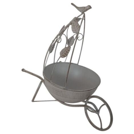 Garden Planter - Metal - L19 x W34 x H36 cm - Cream
