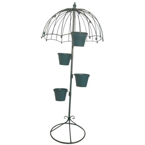 Garden Planter - Metal - L35 x W35 x H130 cm - Blue