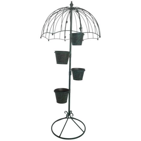 Garden Planter - Metal - L35 x W35 x H130 cm - Green