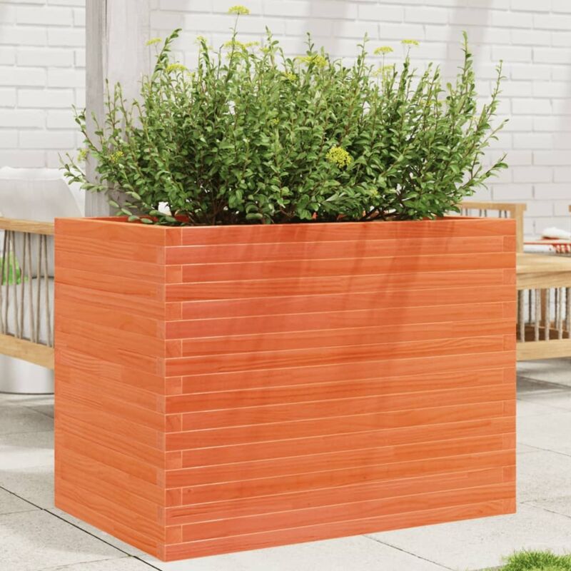 Garden Planter Wax Brown 90x60x68.5 cm Solid Wood Pine Vidaxl