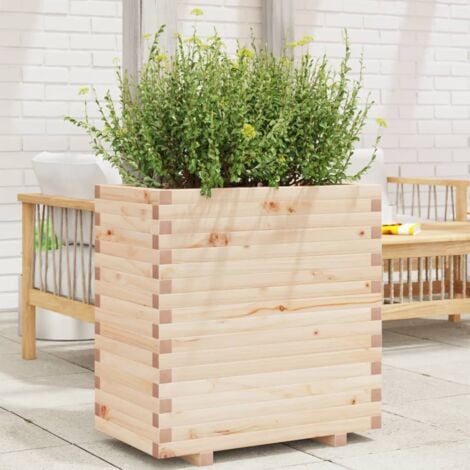 Garden Planter，Plant pot，Flower box 70x40x72 cm Solid Wood Pine VSVS695551