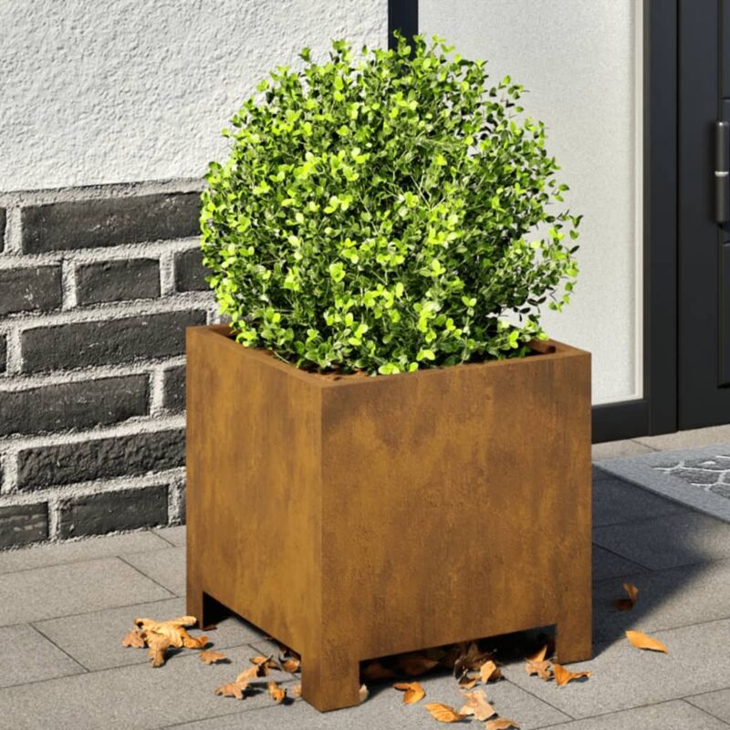 Garden Planters 2 pcs 30x30x30 cm Weathering Steel Vidaxl
