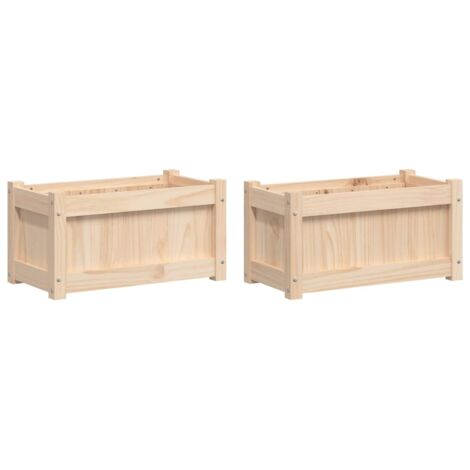 Garden Planters 2 pcs Solid Wood Pine vidaXL
