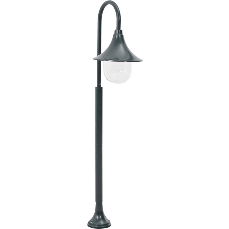 Garden Post Light E27 120 cm Aluminium Dark Green Vidaxl