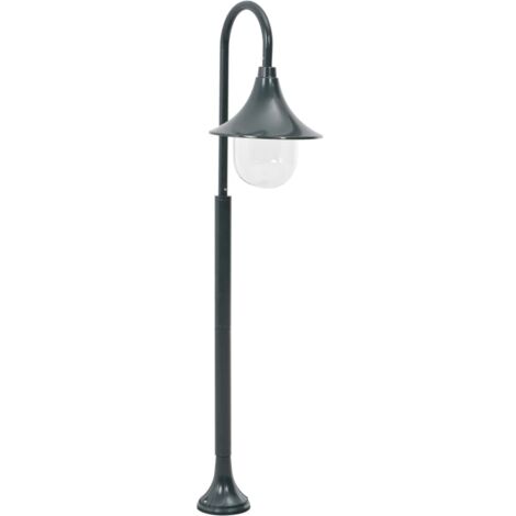 Garden Post Light E27 120 cm Aluminium Dark Green vidaXL