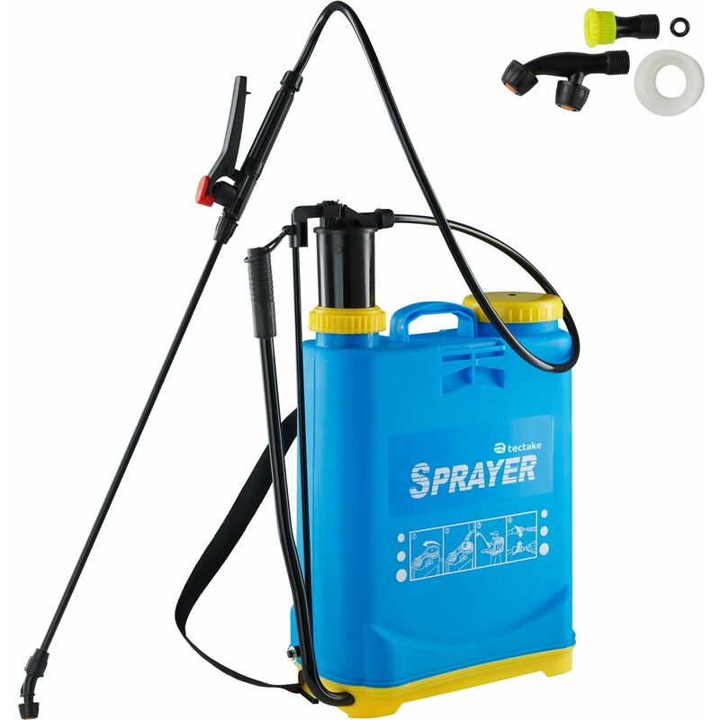 Garden sprayer 16l - pressure sprayer, weed sprayer, sprayer - blue