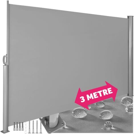 Garden Privacy Screen - retractable side awning - privacy screen, garden privacy screen, patio awning - 200 x 300 cm grey