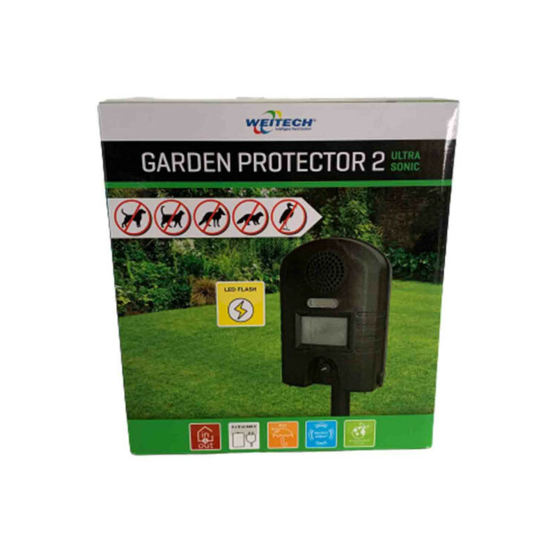 Weitech - garden protector 2 Répulsif chasse chats/chiens