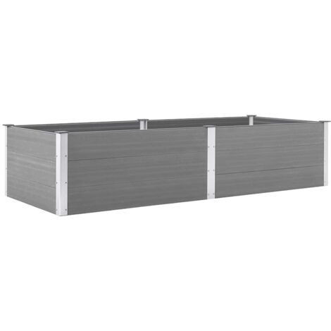Garden Raised Bed 250x100x54 cm WPC Grey vidaXL