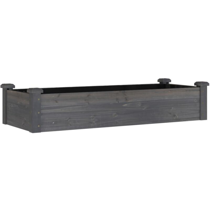 Vidaxl - Garden Raised Bed With Liner Grey 120x45x25 Cm Solid Wood Fir