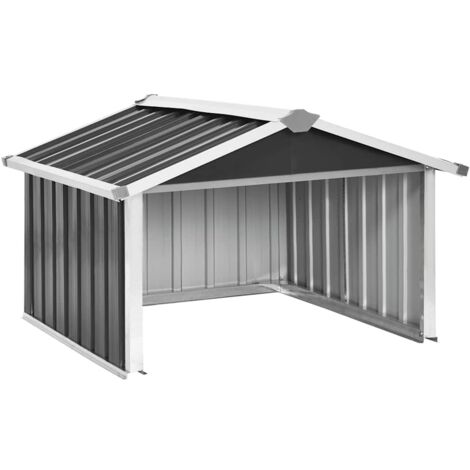 Garden Robot Lawnmower Shed 92x97x63 cm Galvanised Steel Anthracite vidaXL