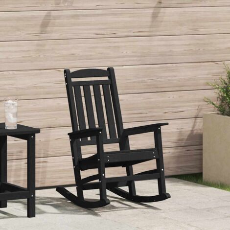 Garden Rocking Chair Black 70 x 92 x 108cm HDPE vidaXL