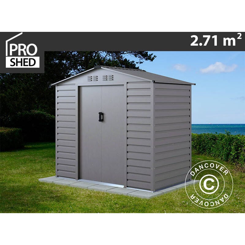 Garden shed 2.13x1.27x1.90 m ProShed®, Aluminium Grey