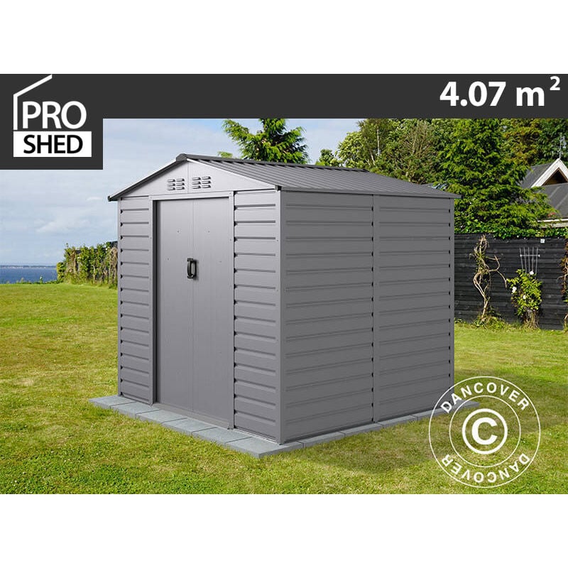 Garden shed 2.13x1.91x1.90 m ProShed®, Aluminium Grey