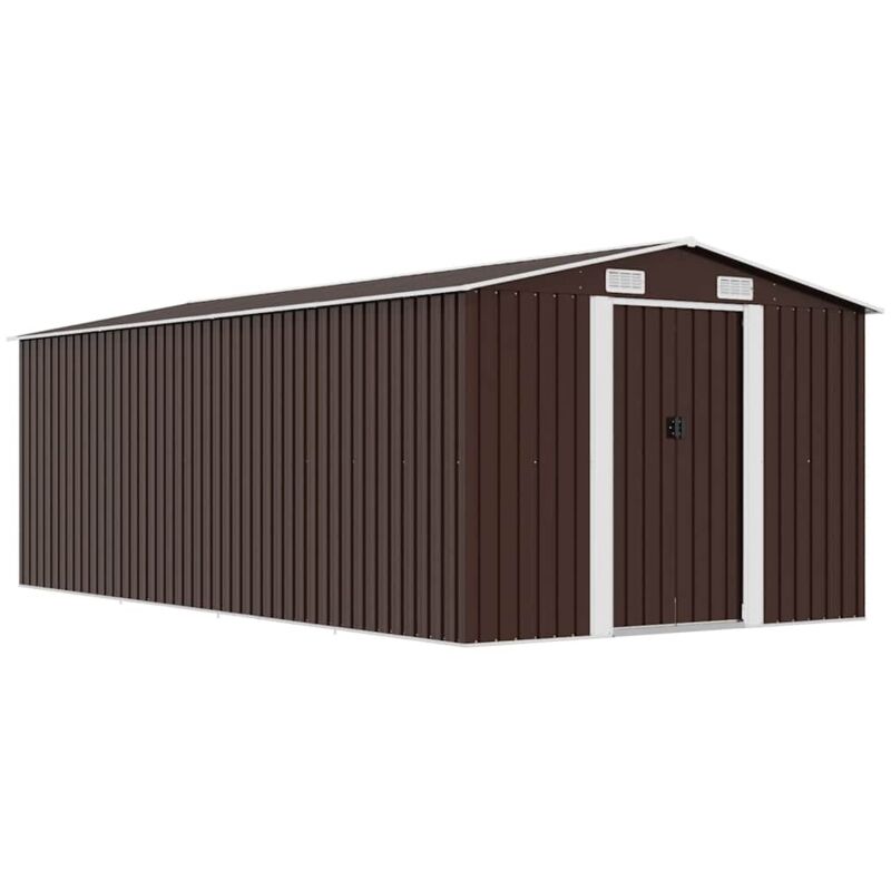 Vidaxl - Garden Shed 257x489x181 Cm Metal Brown