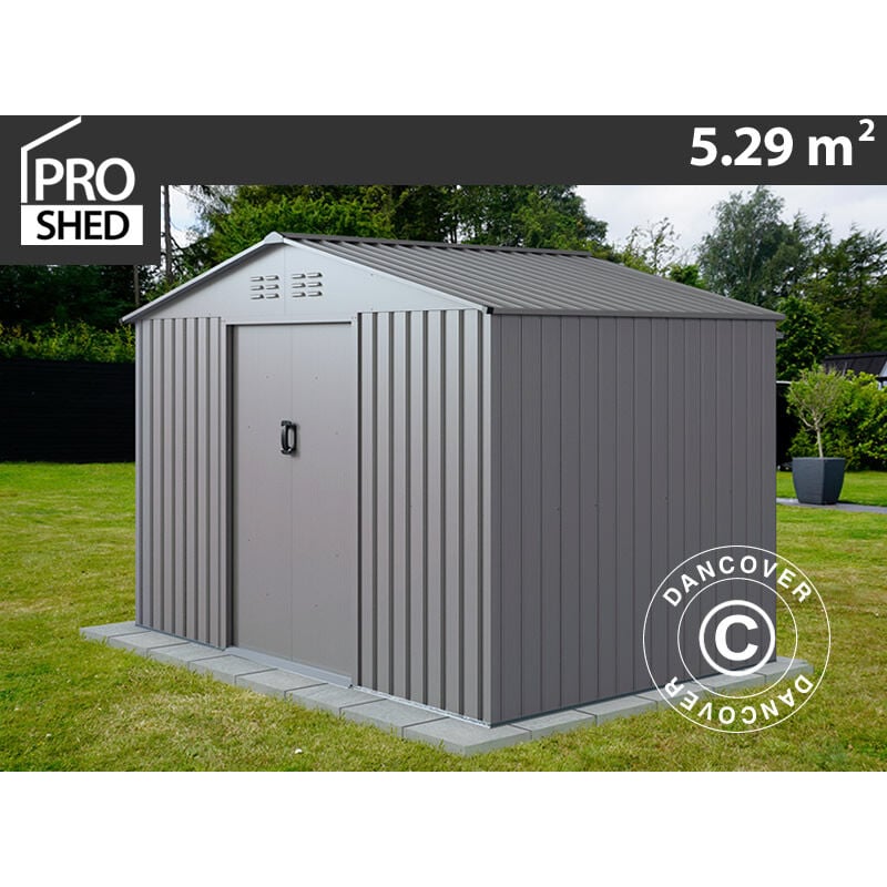 Garden Shed 2.77x1.91x1.92 m ProShed®, Aluminium Grey