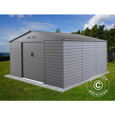 main image of "Garden shed 3.4x3.82x2.05 m ProShed®, Aluminium Grey"
