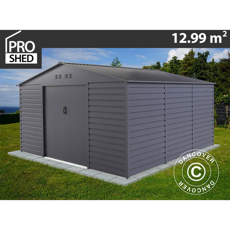 Garden shed 3.4x3.82x2.05 m ProShed®, Anthracite