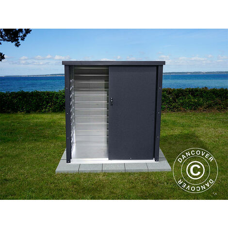 Garden shed/Steel cabinet w/sliding door 1.25x0.8x1.31 m, ProShed®, Anthracite - Anthracite