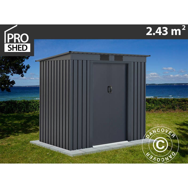 Garden Shed w/Flat Roof 2.01x1.21x1.76 m ProShed®, Anthracite