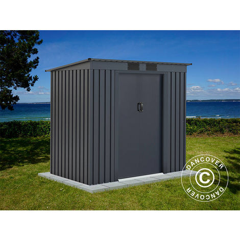 Garden Shed w/Flat Roof 2.01x1.21x1.76 m ProShed®, Anthracite - Anthracite