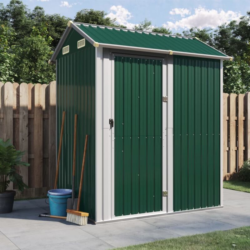 Garden Shed，Storage Shed Green 192X152.5X237 Cm Galvanised Steel Vsvs5822140