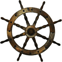 Garden Ships Wheel - Indoor / Outdoor Solid Wood Decoration
