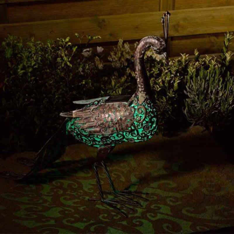 Garden Mile - Smart Garden Solar Peacock Bird Silhouette Light Garden Light Figure Ornament
