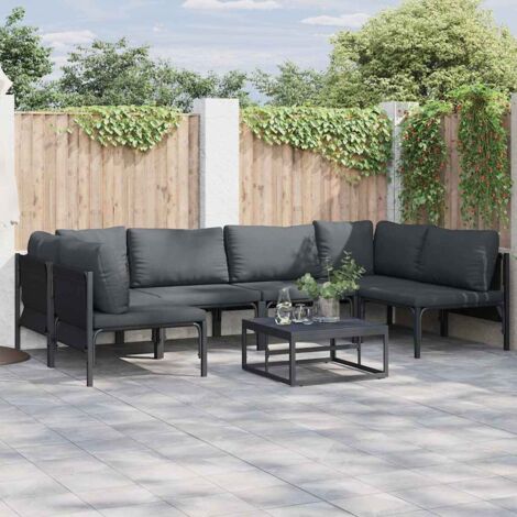 Garden Sofa Set Anthracite Steel vidaXL