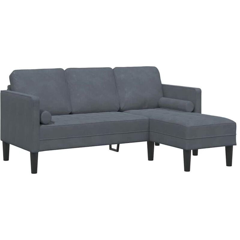 Sofa Set Dark Grey 173 X 131 X 67 Cm Velvet Vidaxl