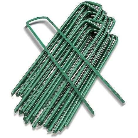 Garden Staples U Shaped Steel Pins Ground Stakes Pegs Spikes,20pcs