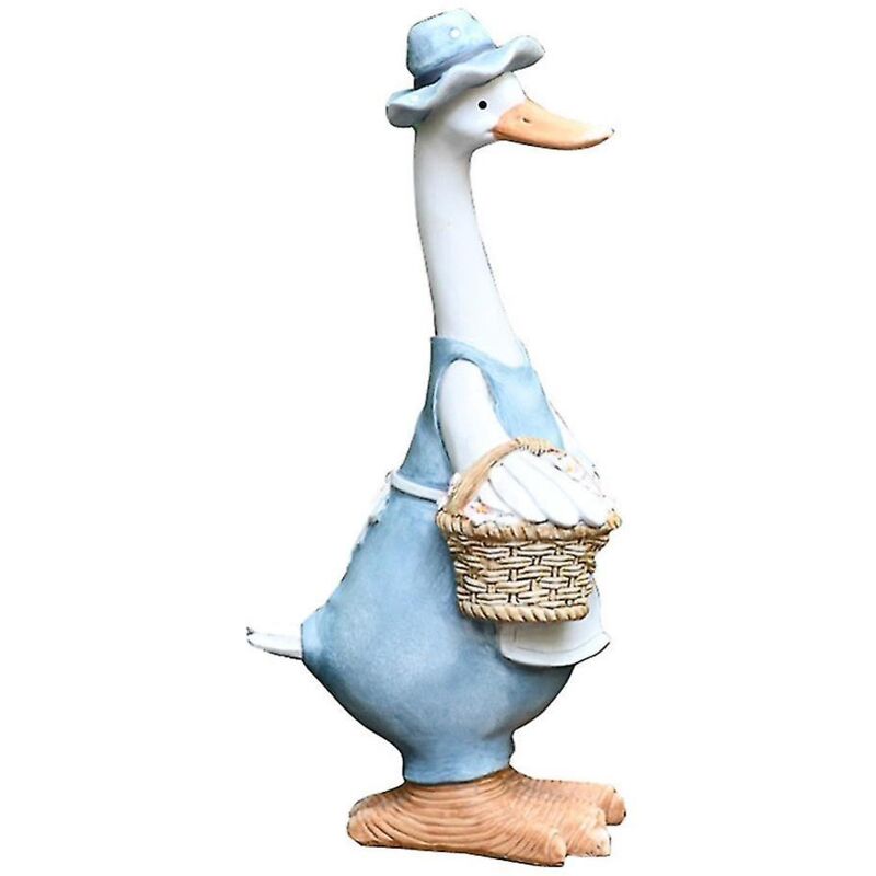 Statue de jardin en résine, figurines artisanales de canard, ornements de cour, sculptures d'animaux, décor a