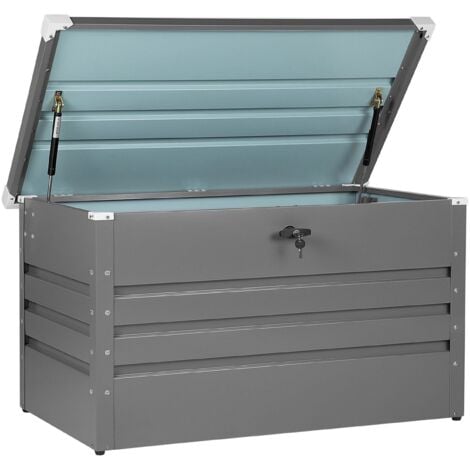 Garden Storage Box 100 x 62 cm Grey CEBROSA