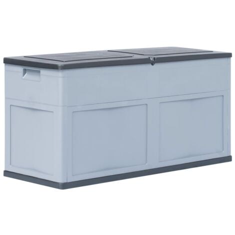 Garden Storage Box 320 L Grey Black