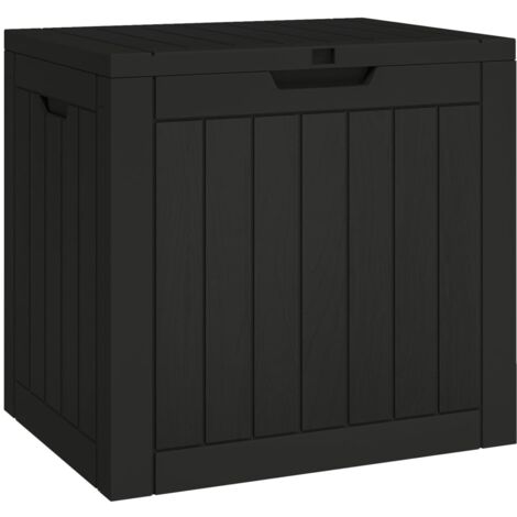 Garden Storage Box Black 55.5x43x53 cm Polypropylene vidaXL