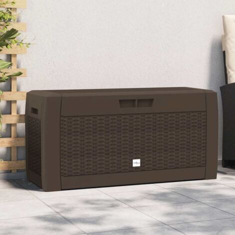 Garden Storage Box Brown 119x48x60 cm PP vidaXL