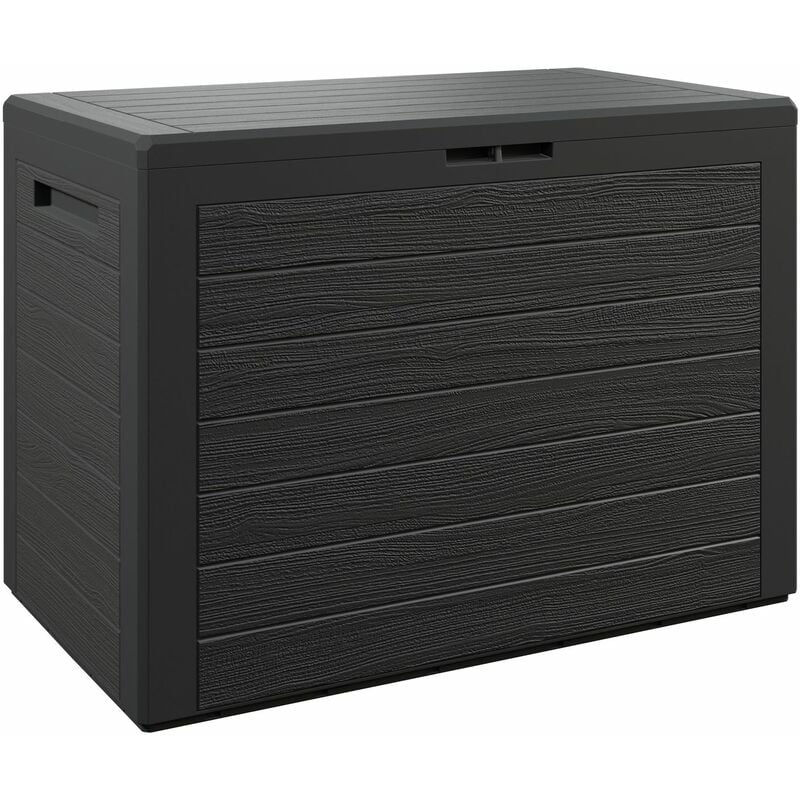 Casaria - Plastic Garden Storage Box Cushion Chest Lockable with Lid 190L Anthracite