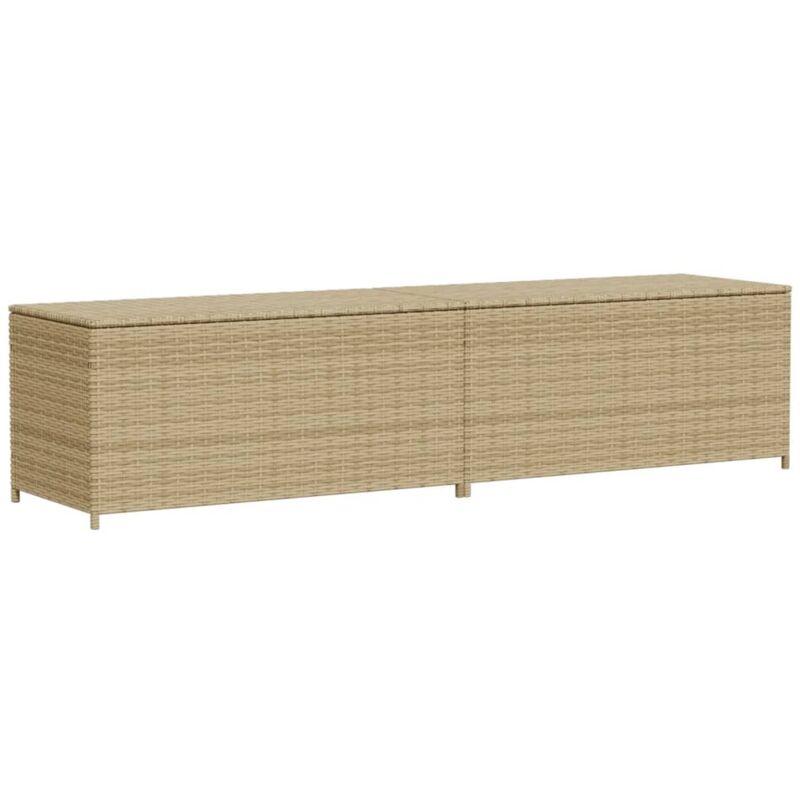 Garden Storage Box Mix Beige 469l Poly Rattan Vidaxl