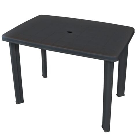 Garden Table Anthracite 101x68x72 cm Plastic vidaXL