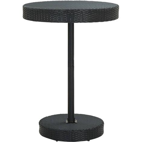 Garden Table Black 75.5x106 cm Poly Rattan vidaXL