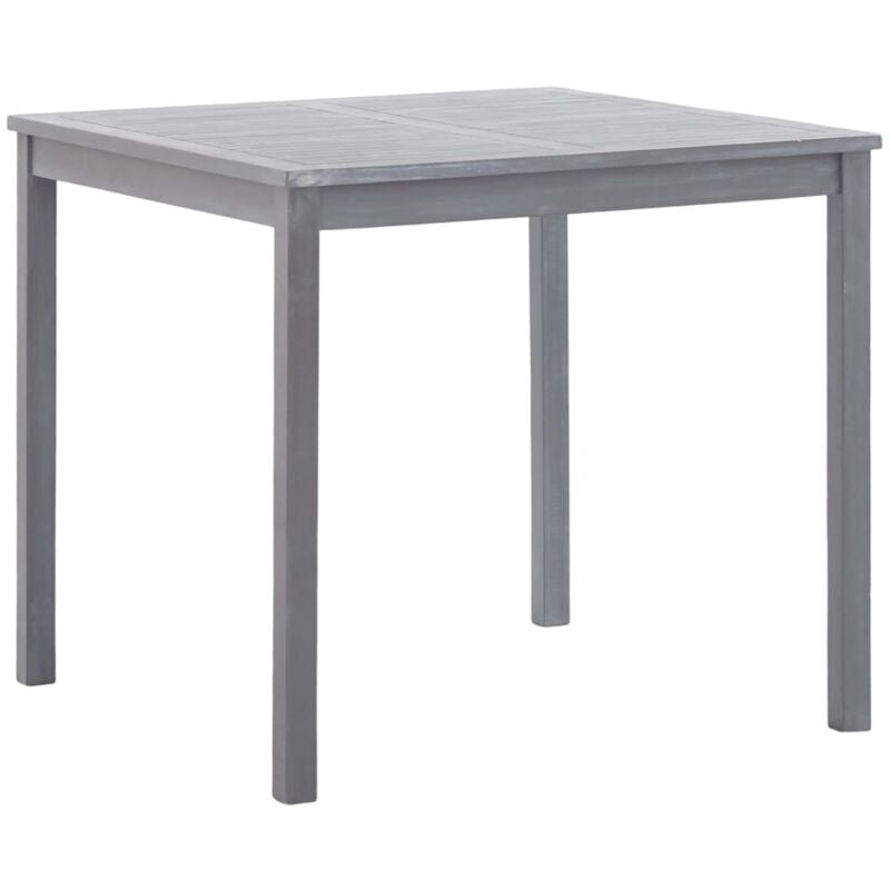 Garden Table Grey 80x80x74 cm Solid Acacia Wood Vidaxl