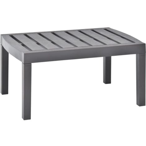 Garden Table Mocha 78x55x38 cm Plastic vidaXL
