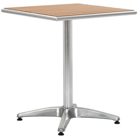 Garden Table Silver 60x60x70 cm Aluminium and WPC vidaXL