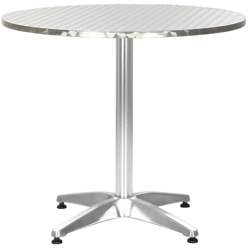 Garden Table Silver 80x70 cm Aluminium Vidaxl