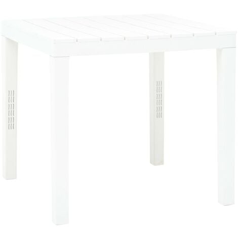 Garden Table White 78x78x72 cm Plastic vidaXL