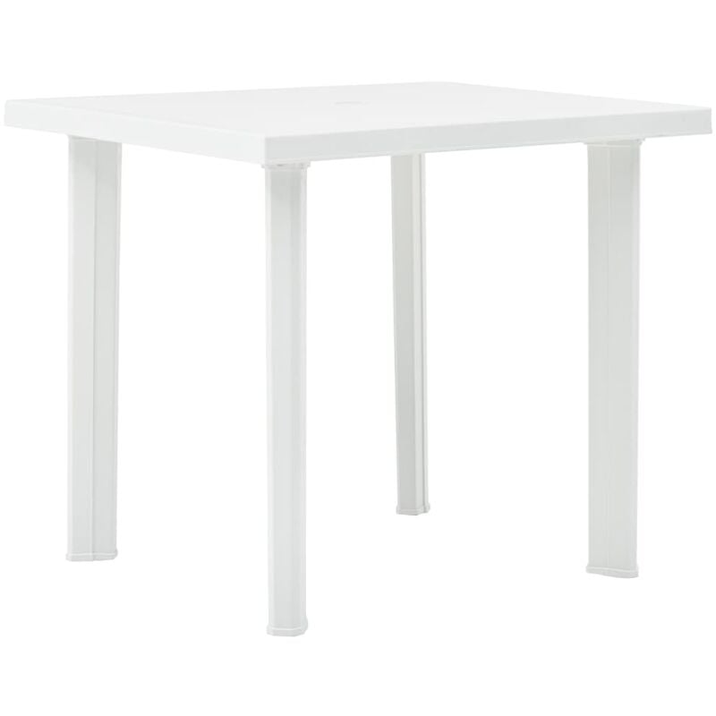 Garden Table White 80x75x72 cm Plastic Vidaxl