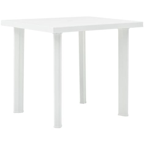 Garden Table White 80x75x72 cm Plastic vidaXL