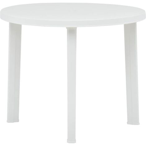 Garden Table White 89 cm Plastic vidaXL