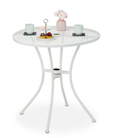 Garden table with umbrella hole